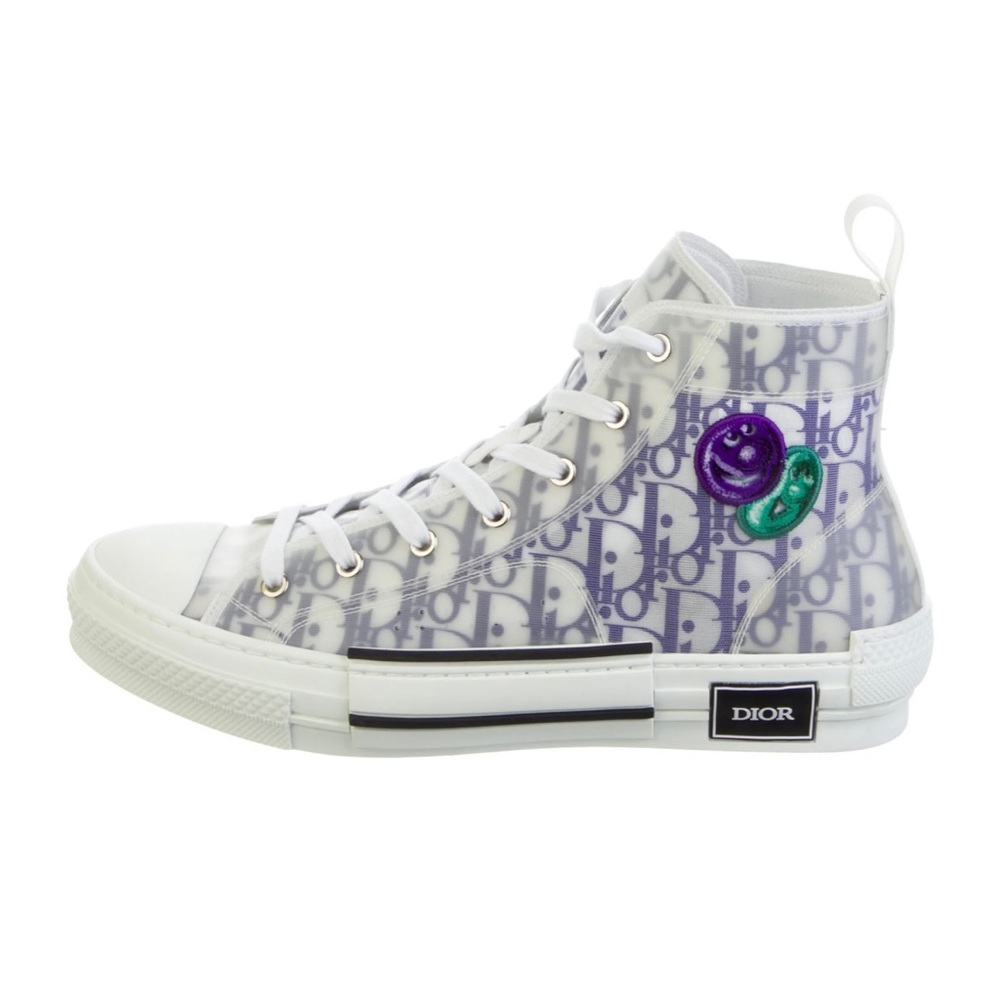 Dior B23 High x Kenny Scharf Purple White Sneakers Oblique Canvas EU 44 US 11